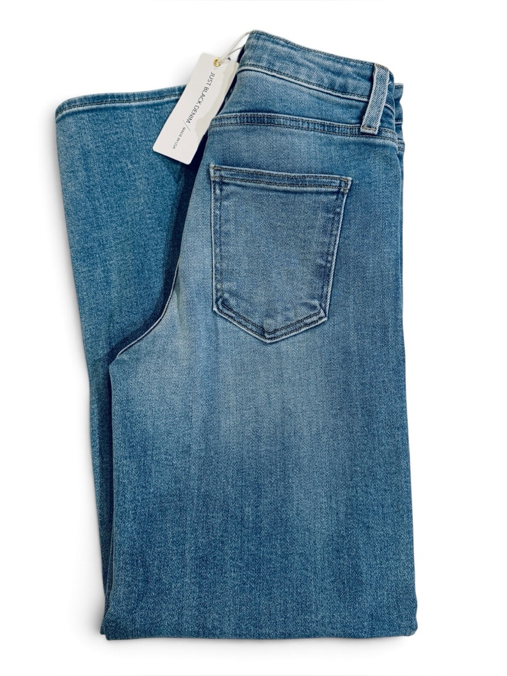 Just Black Denim High Rise Wide Leg in Mid Blue size 25 - Picture 5 of 9